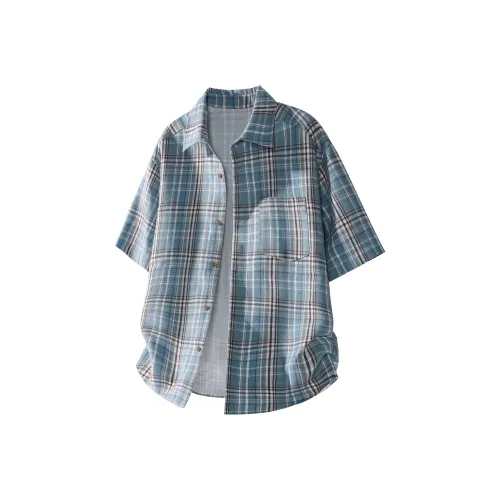 CTIDESTRAW Синий Унисекс Рубашки