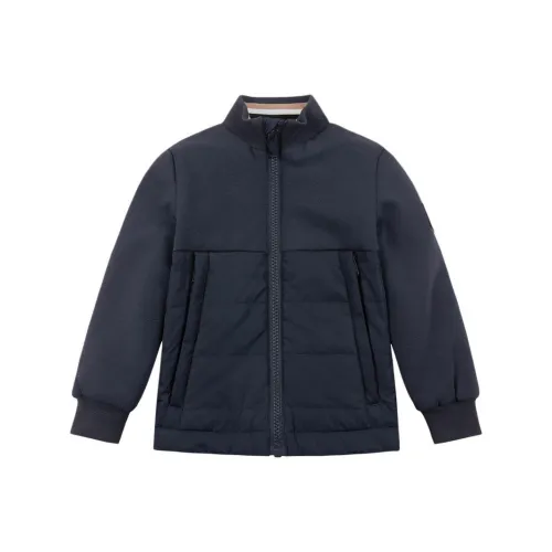 Hugo Boss Хлопковый пуховик темно-синий для детей