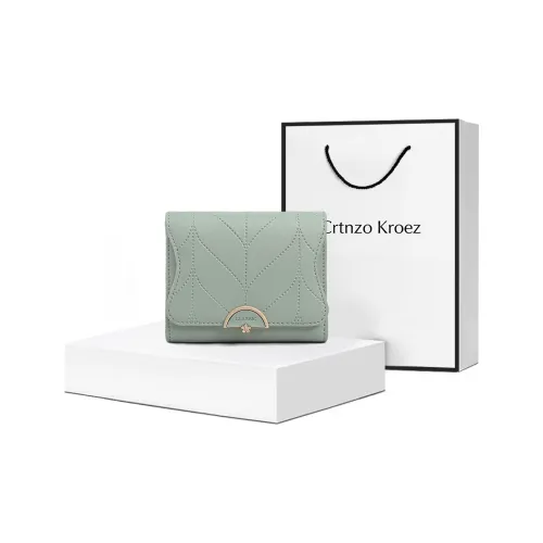 Crtnzo Kroez Кошелек из коровьей кожи кошелек для монет держатель для карт стандартный женский зеленый розовый