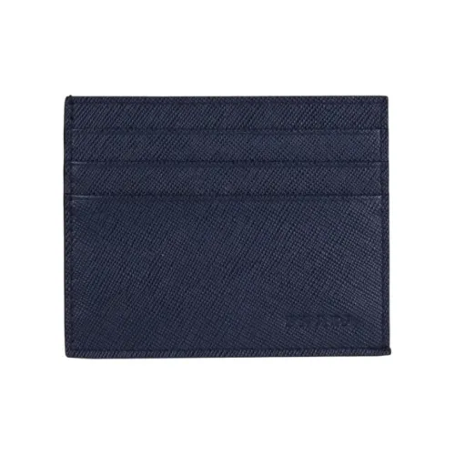 PRADA Держатель для карт из коровьей кожи Мужской Темно-синий