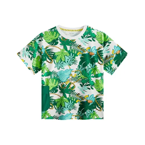 Antakids x ZHANGWEIBAOMAXIU LIANMINGKUAN Trend series T-рубашка Pure White С принтом по всей поверхности Подростки