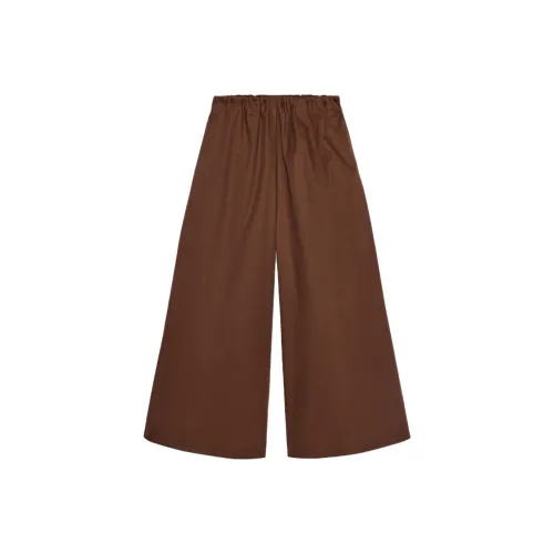 ZARA Темно-кофейные Женские Повседневные Брюки
