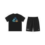 Комплект одежды (Черная рубашка с коротким рукавом + шорты)