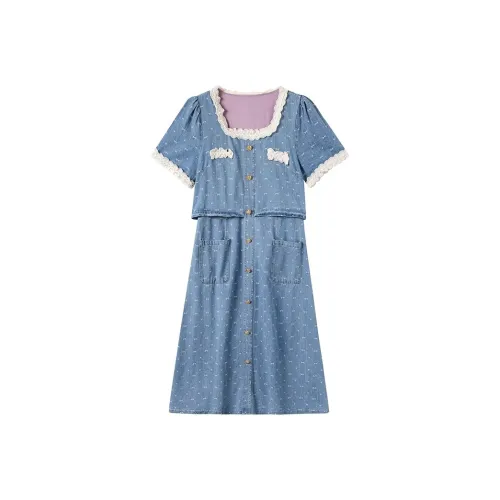 GULIANFEI Короткий рукав Платье Женское