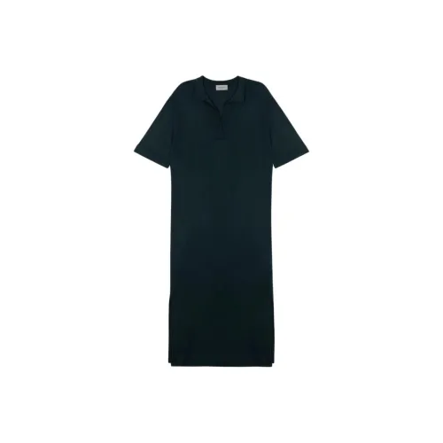 JOHN SMEDLEY Rainforest Зеленый Женские Короткие Платья с Рукавами