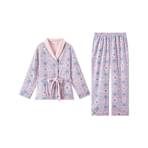 MANNIFEN 990 Розовый Entwined Узор Женские Пижамные Комплекты