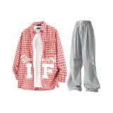 Red+Gray Pants  
Красные+Серые Штаны
