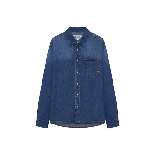 Teenie Weenie Men Средний Деним Унисекс Рубашки