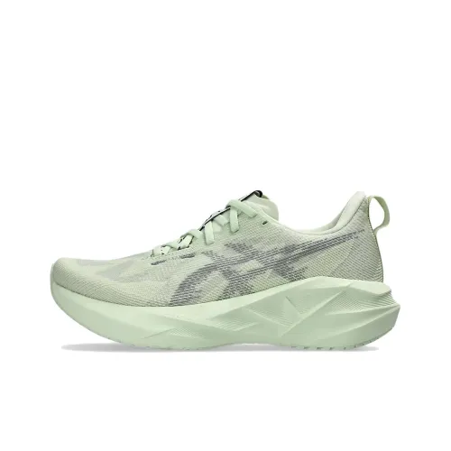 ASICS NOVABLAST 5 Устойчивый к истиранию Низкий Топ Резиновый Blast Повседневные Беговые кроссовки Женские Зеленый