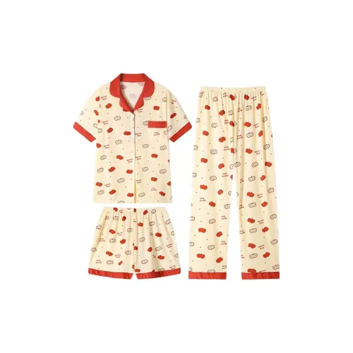QIAOYUN Apple Женские пижамные комплекты
