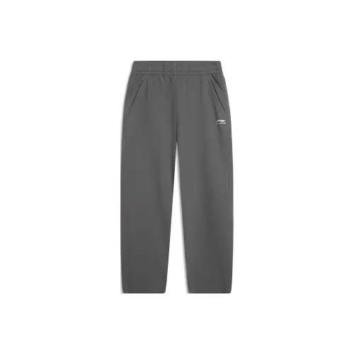 LINING Sports Life Collection Coal Smoke Gray Мужские Повседневные Штаны