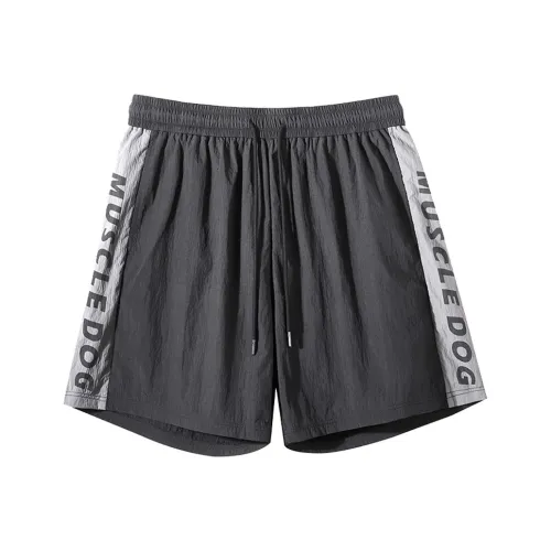 Muscle Dog Черные Мужские Повседневные Шорты