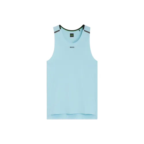 Hugo Boss Светло-синие Мужские Майки