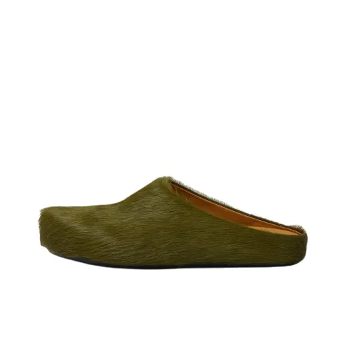 MARNI Fussbett Резиновая подошва Противоскользящие домашние тапочки Мужские Зеленые