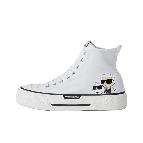 Karl Lagerfeld Высокие Топы Кеды Женские Белые