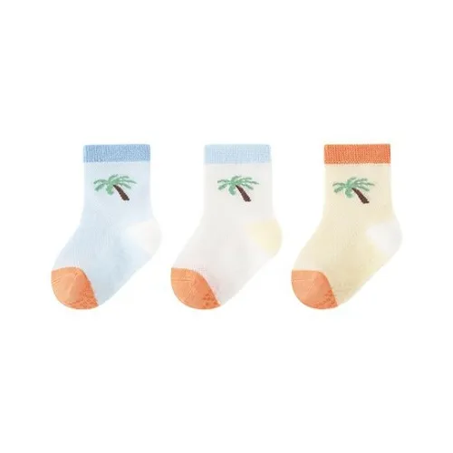 YeeHoO 3 шт Лето Кокосовый зеленый Остров Kids Носки