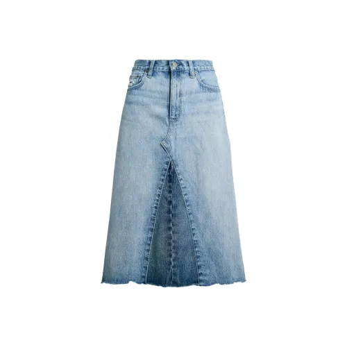 Polo Ralph Lauren Denim Long Skirt Women's Light Blue Поло Ральф Лорен Деним Длинная Юбка Женская Светло-Синий