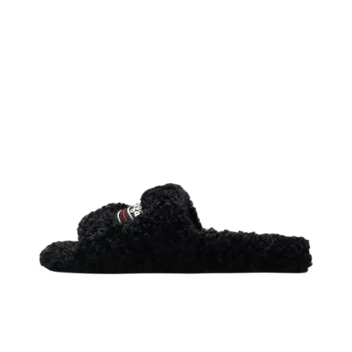 Balenciaga Furry Шлепанцы Женские Черные