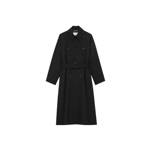 SAINT LAURENT Мужское черное пальто