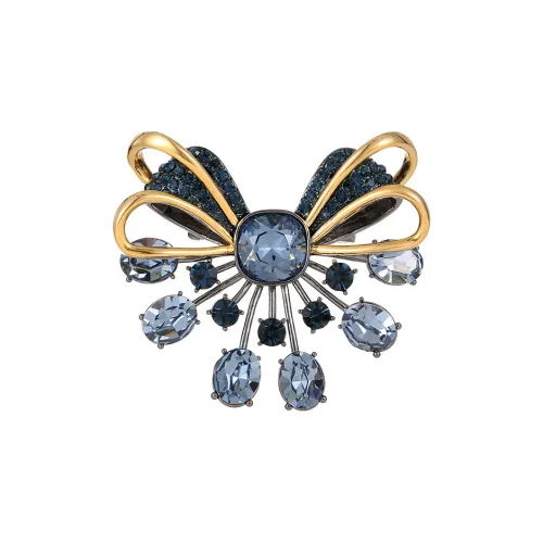 Фиолетовые синтетические кубические циркониевые брошки женские