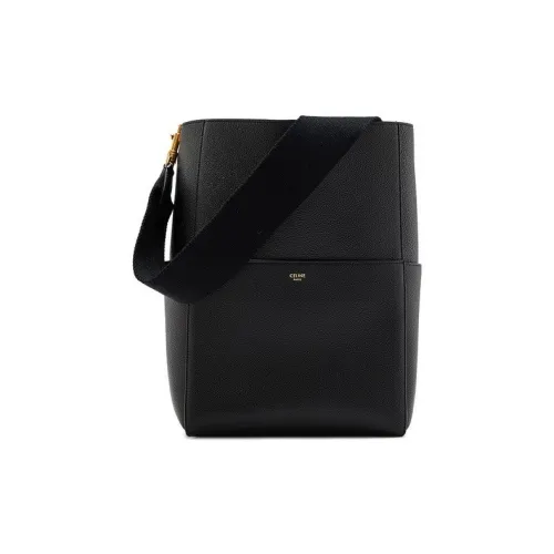 CELINE Sangle Телячья кожа Сумка Унисекс Черный