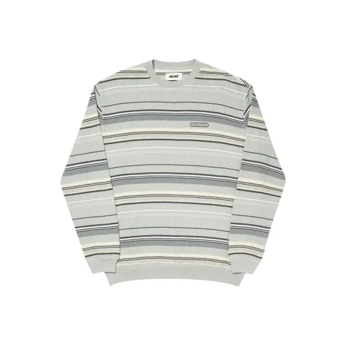 PALACE Trim Rib CREW SWEATSHIRT Men's Gray