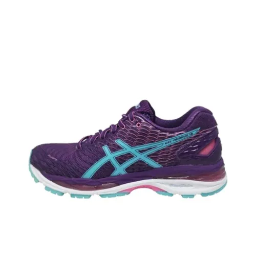Asics Гель Nimbus 18 Устойчивые к истиранию Низкие Кроссовки для Бега Женские Фиолетово-Синие