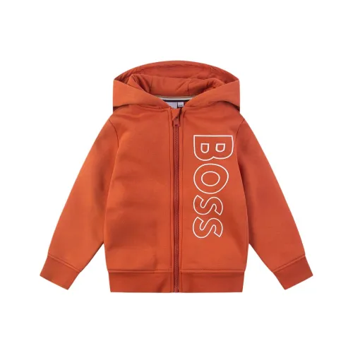 Hugo Boss Оранжево-красные Kids Свитшоты