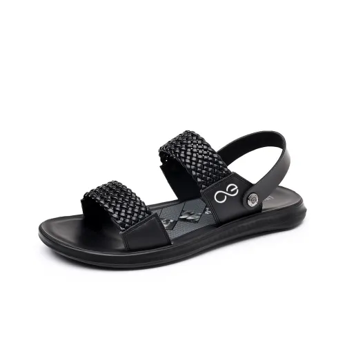 LINGPAO Пляжные сандалии Мужские Черные