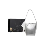 Серебристая +сумка для покупок