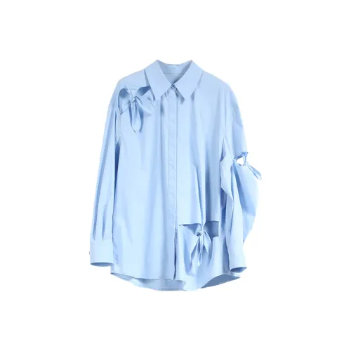 GURUI Ясно-голубой 5A Женские Рубашки