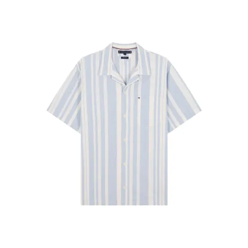 Tommy Hilfiger Синие Белые Полоски 0A4 Мужская Рубашка