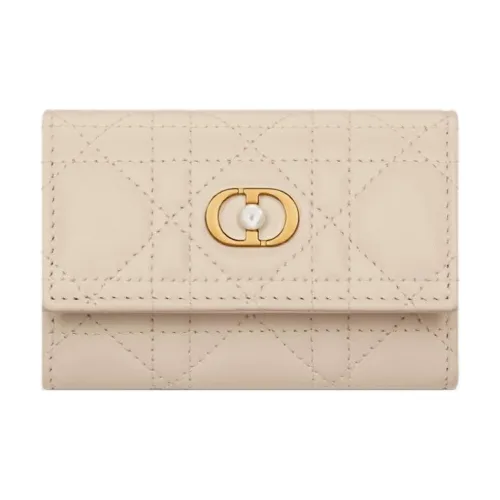 DIOR Jolie Sheepskin Wallet Women's Ivory White