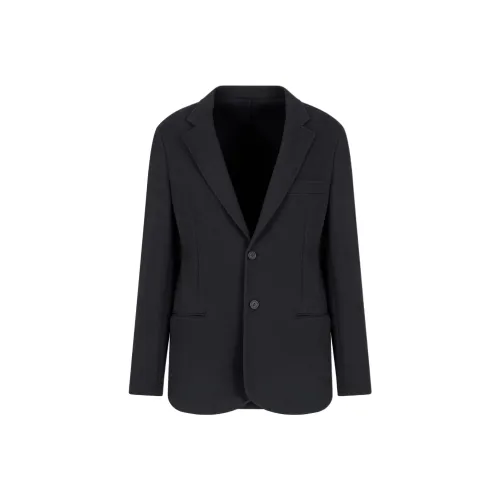 EMPORIO ARMANI SS25 Бизнес-костюм Пальто Мужской Морской Синий