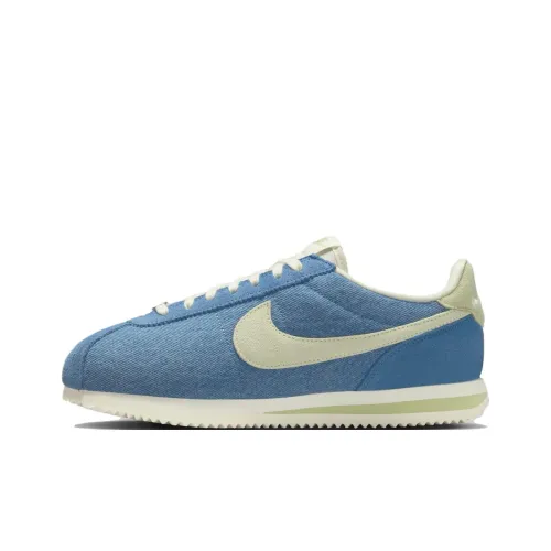 Nike Cortez SE Устойчивые к истиранию Низкие Беговые кроссовки Унисекс Синие