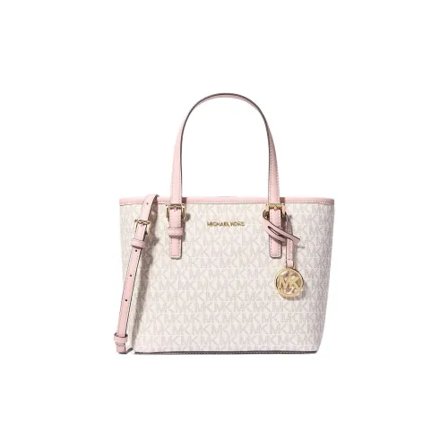 MICHAEL KORS Jet Set Travel Покрытый холст Тоут Сумка Сумка для покупок Сумка на плечо Сумка Мини Женская Розовая