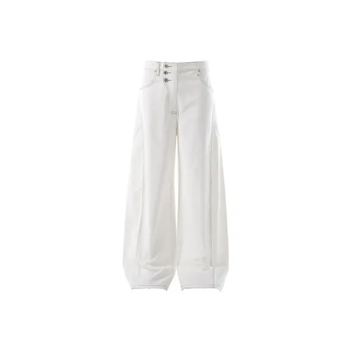 BLANKIN. Белые унисекс джинсы