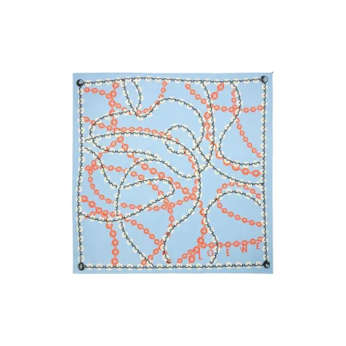 LOEWE Шарфы из шелка Tutowy Женские Синие