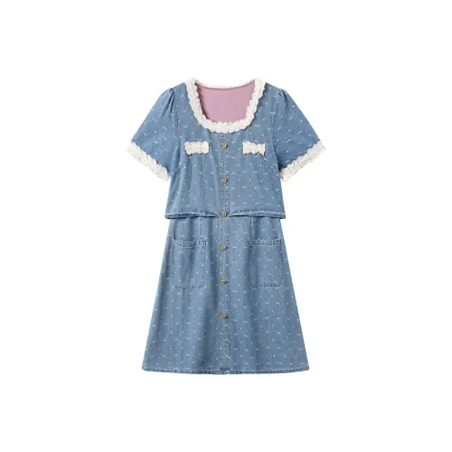 GULIANFEI Короткий рукав Платье Женское