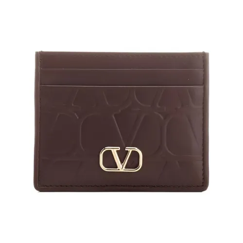 Valentino Vlogo Телячья кожа Кошелек для монет держатель для карт маленький женский коричневый