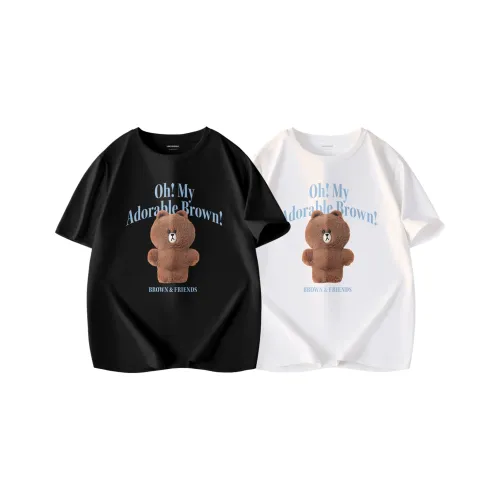 LINE FRIENDS Бурый медведь Унисекс Футболка