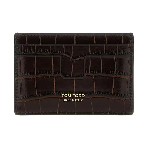 TOM FORD Кожа Держатель для карт Мужской Коричневый