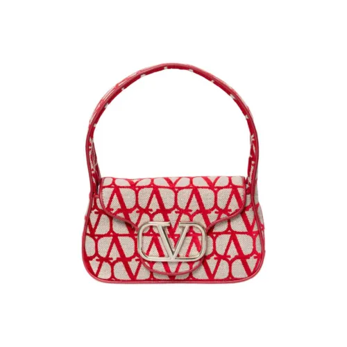 Valentino Телячья кожа Сумка через плечо Стандартная Женская Красная и Бежевая