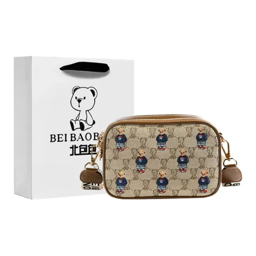 North Pack Ткань Сумка через плечо Стандартная Женская Хаки Экрю White Shirt Bear Экрю White Shirt Bear