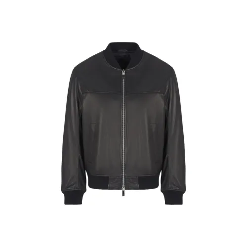 ARMANI EXCHANGEAE Кожаная куртка мужская черная