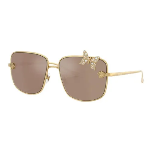 VERSACE Medusa Metal Square Sunglasses Women's Gold