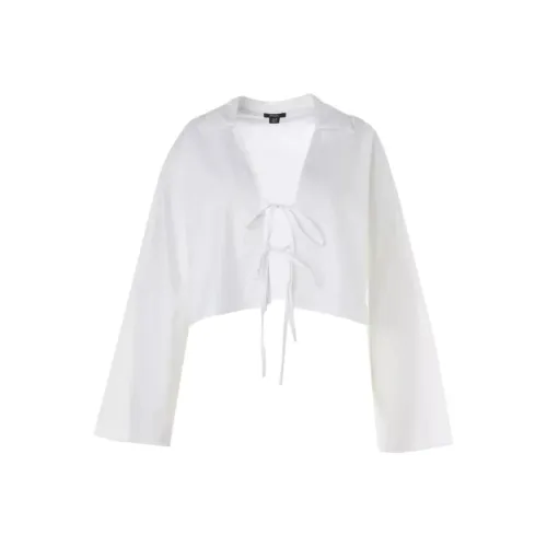 NASTY GAL Плюс Хлопок Галстук Передняя часть Collared Широкий Манжета Рубашка Женские