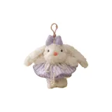 Подвески Серьги Кролик [Фиолетовая Юбка + Нить Бусин Бант + Фиолетовый Бант]