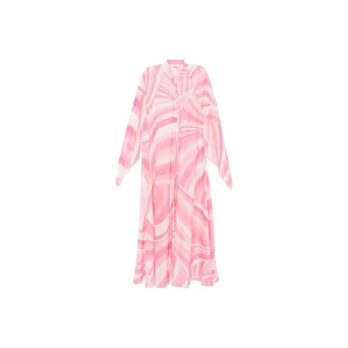 EMILIO PUCCI Светло-розовый Женские Длинные Платья с Рукавами