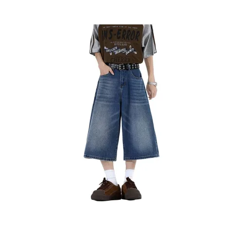 MDGR Темно-синие унисекс джинсовые шорты